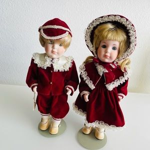 Vintage Girle&boy doll